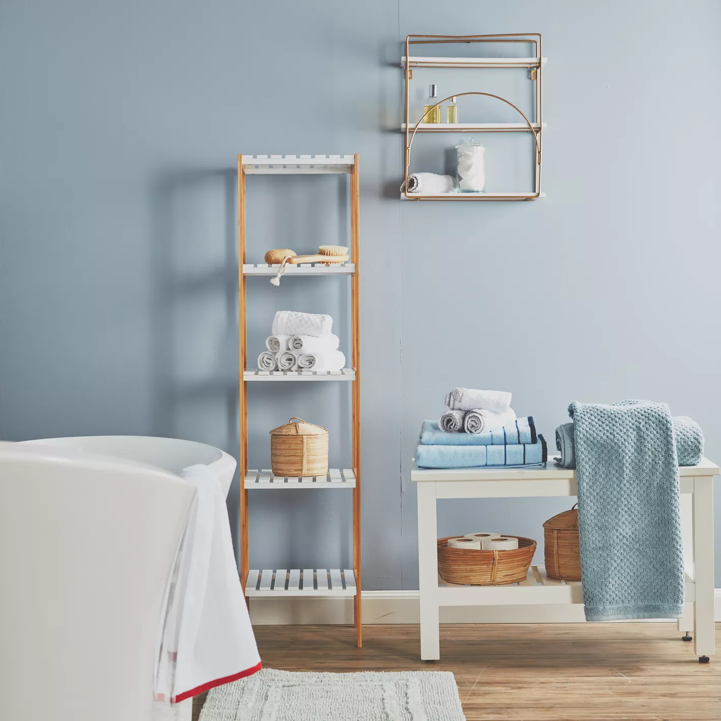 5-Tier Bathroom Storage Shelf 5-Tier Bathroom Storage Shelf